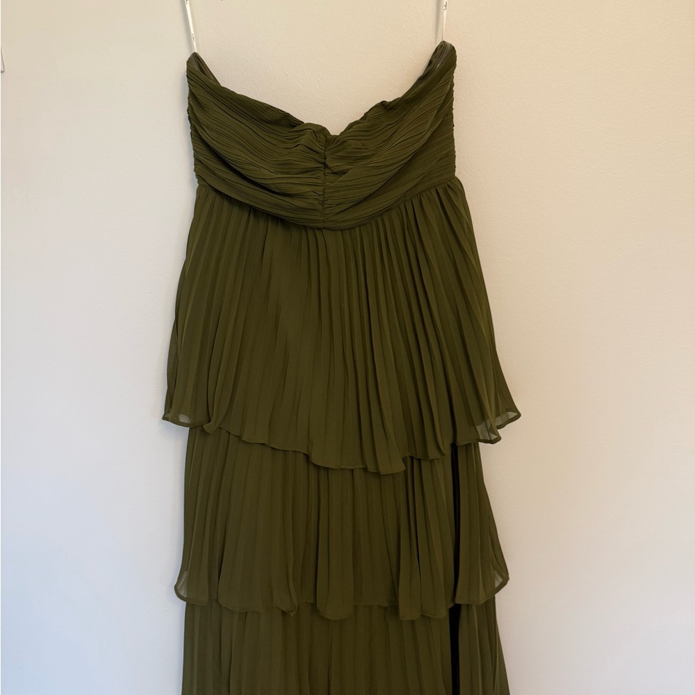 Petite - Lulus seriously sensational tiered dress Elegant Olive Green